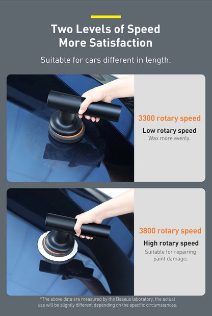 Baseus Wireless Car Polisher — Cordless Electric Waxing & Polishing Machine with Adjustable Speed for Auto Detailing