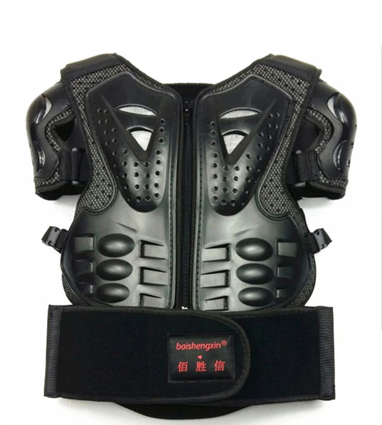 Kids Motocross Body Armor Vest – Chest, Spine & Knee Protection Gear for Boys & Girls (Height 0.85–1.7m)