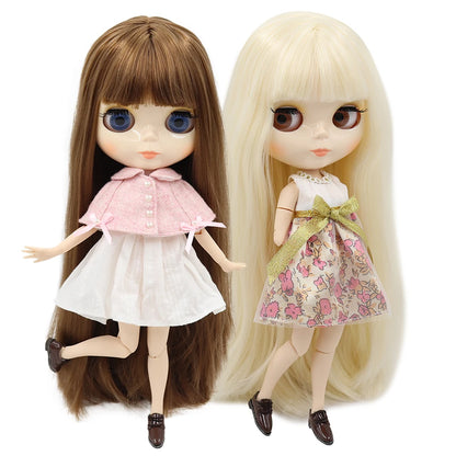 ICY DBS Blythe 1/6 BJD Doll - 30cm Jointed Body with White Skin & Shiny/Matte Face