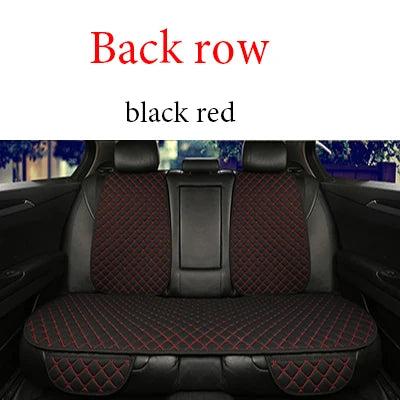 Universal Linen Car Seat Cover Protector Set – Breathable Flax Summer Cushion Pad for Front & Rear Seats Sedan, SUV & Pickup Interior Accessories