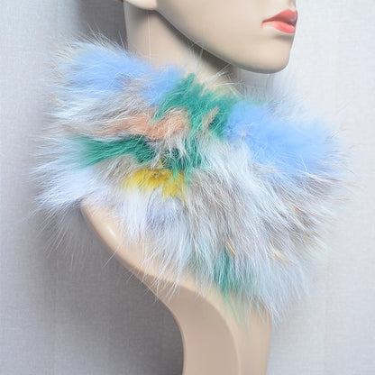 2025 Real Fox Fur Scarf and Headband – Luxury Winter Neck Warmer for Women, 100% Natural Fur, Elastic Ring Muffler