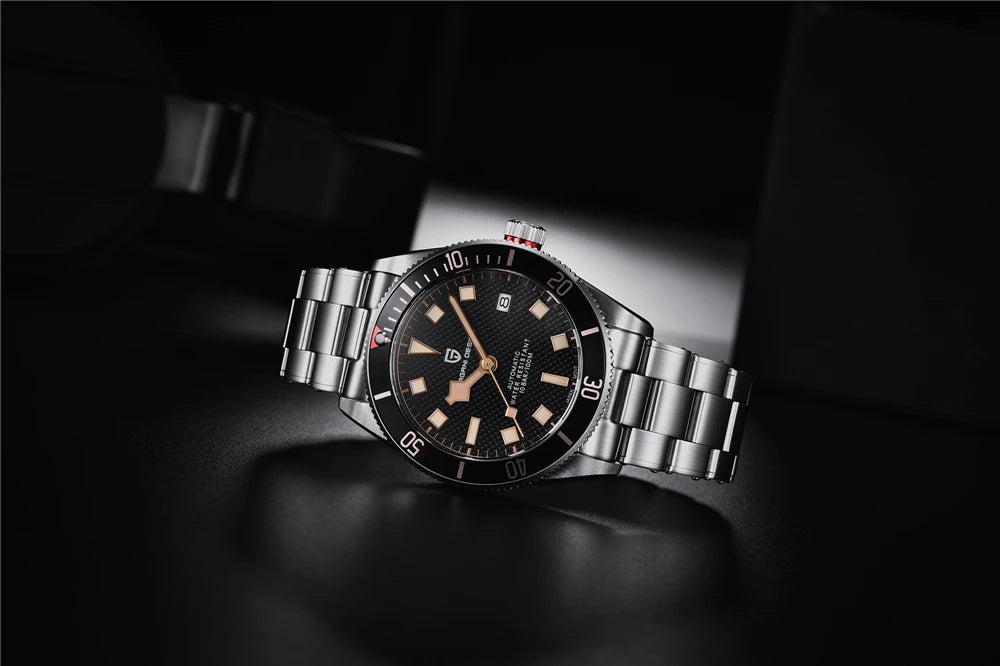 PAGANI DESIGN 2025 BB58 Men's Watch – Retro Automatic NH35A Mechanical, Luxury 100M Waterproof Wristwatch