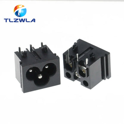 Pure Copper AC Power Socket with Switch – 2-Hole 3-Core Weldable Charging Power Outlet for Electrical Installation