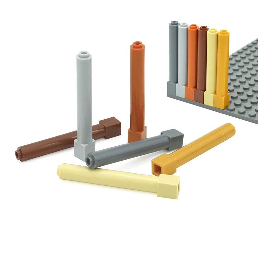 1x1x6 Pillar Building Blocks - DIY Creative Assembly Bricks Compatible with Classic Building Toys, Bulk Educational Model Pieces