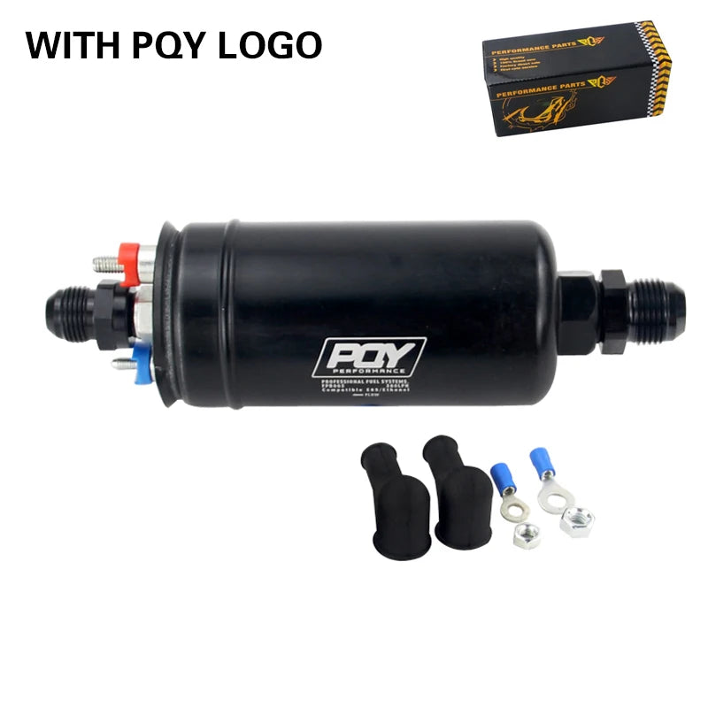 PQY EFI 380LH 1000HP External Fuel Pump – E85 Compatible, Top Quality 044 Style, Model PQY-FPB003-QY