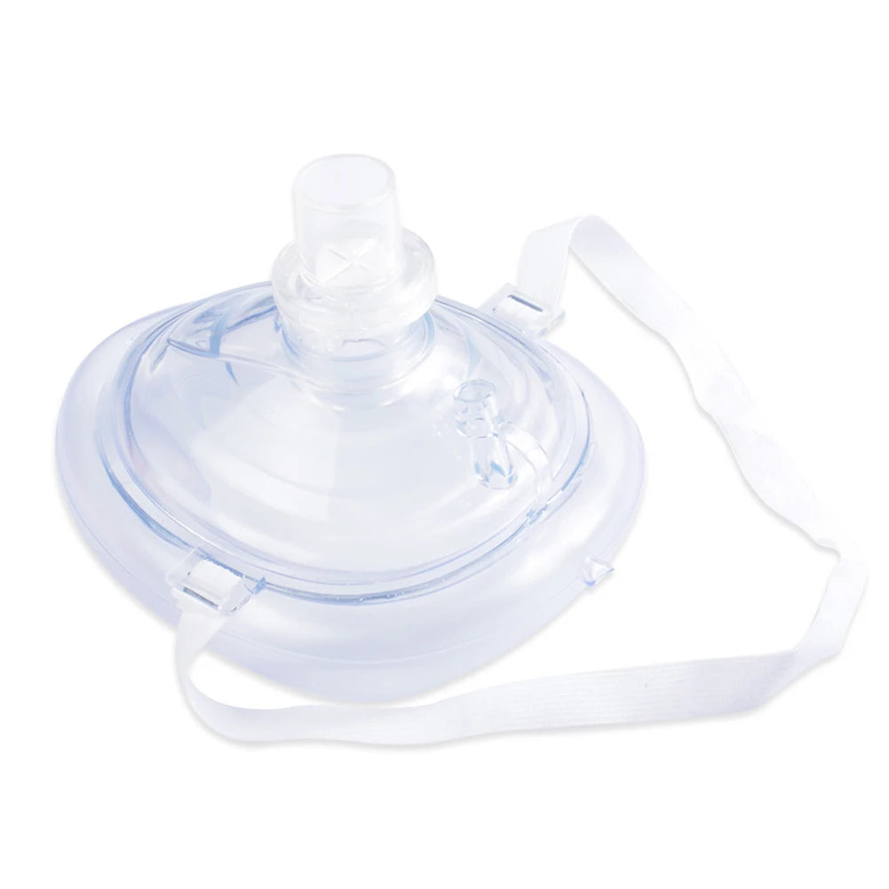 Professional CPR Breathing Mask with One-Way Valve — Reusable First Aid Rescue Tool