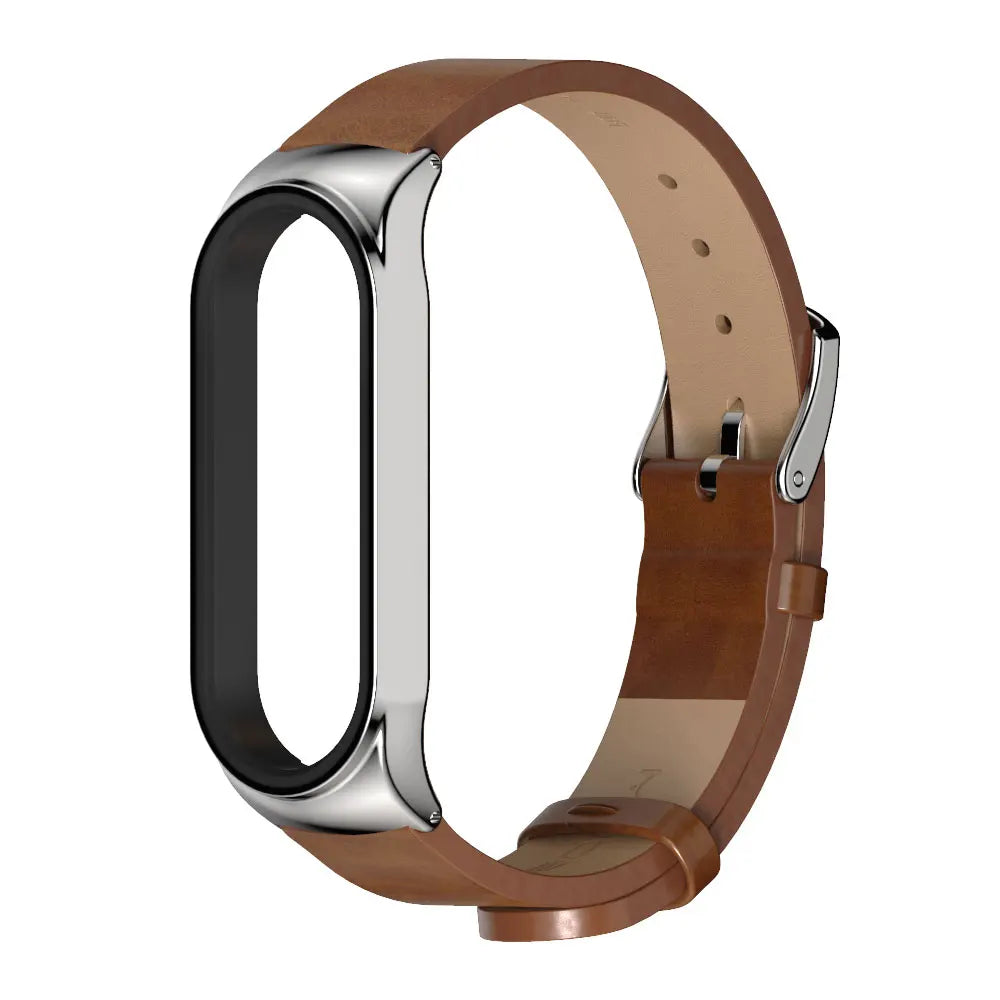 Leather Strap for Xiaomi Mi Band - Stylish Replacement Wristband for Mi Band 10/9/8/7/6/5 Mijobs Design