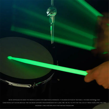 5A Luminous Drumsticks – Nylon Glow-in-the-Dark Bright Drum Sticks for Musical Instruments