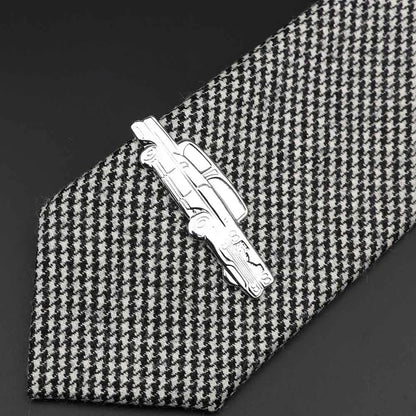 Men’s Stainless Steel Tie Clip - Car Airplane Fork Spoon Shape Necktie Pin Gift Accessory