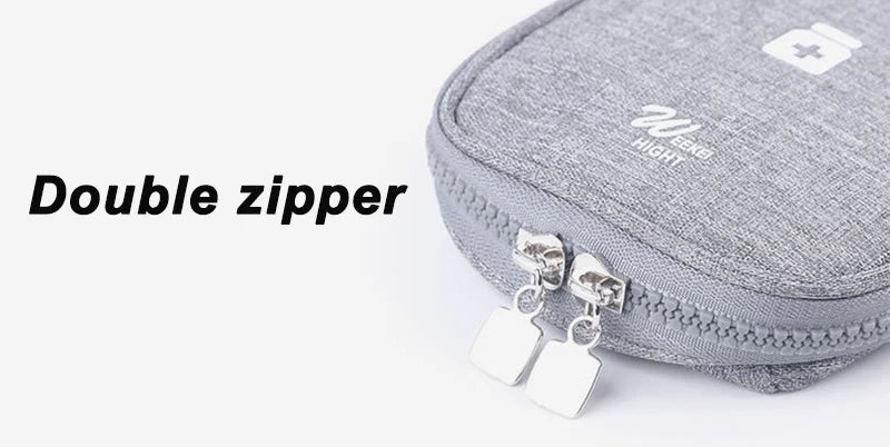 Mini Portable Medicine Storage Bag — Travel First Aid Organizer for Camping, Emergency, and Survival, Pill Case