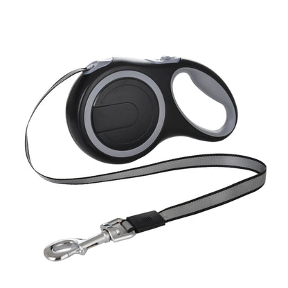 Retractable Dog Leash Roulette Collar - Adjustable Durable Walking Hiking Bulldog Rope for Small Big Dog (3m/5m/8m, 50kg)