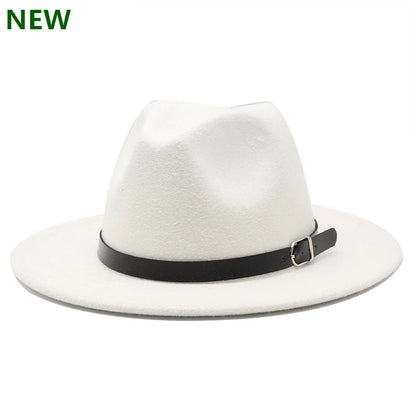 2022 Fashion Fedora Hat for Men & Women - Black Wool Blend Jazz Cap, Outdoor Casual Hat in X & XL Sizes