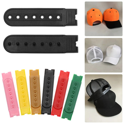5-Set Snapback Strap Replacement - 7-Hole Adjustable Hat Repair Buckle for Baseball Caps