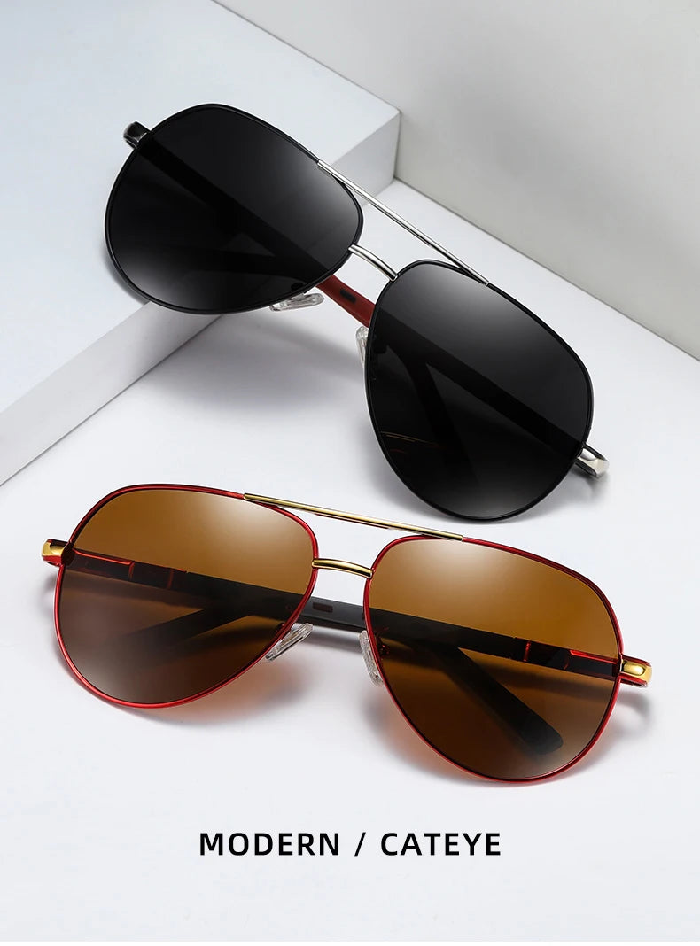 BARCUR Aluminum Vintage Polarized Sunglasses – Classic Men’s & Women’s Driving Shades, UV Protection Eyewear