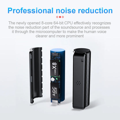40Days Mini Digital Voice Recorder Pen – 8/16/32GB Audio MP3 Player with Magnetic Activation