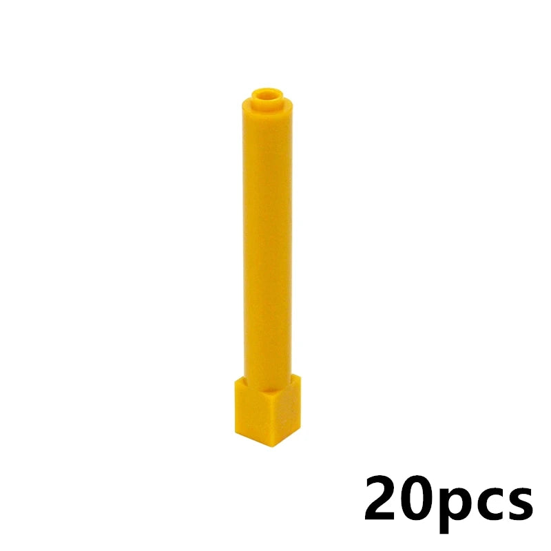 1x1x6 Pillar Building Blocks - DIY Creative Assembly Bricks Compatible with Classic Building Toys, Bulk Educational Model Pieces