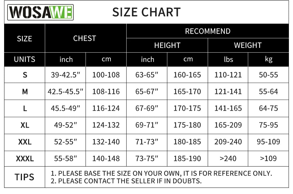 WOSAWE Men's Windproof Waterproof Cycling Jacket – Reflective MTB Bike Windbreaker & Vest