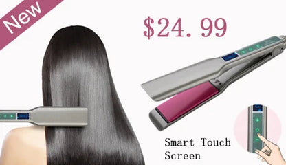 Professional Steam Hair Straightener – Ceramic Vapor Flat Iron, 450℉ Heat & Argan Oil Treatment Hair Care Tool