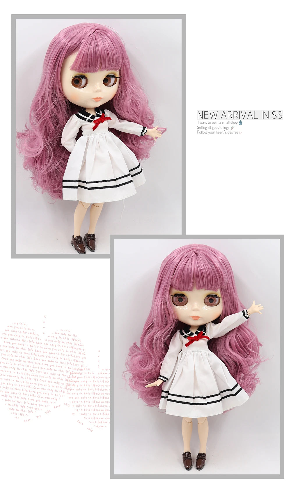 ICY DBS Blythe Doll 1/6 BJD Jointed Body — 30cm White Skin Anime Doll with Shiny & Matte Face, Special Price Gift Toy
