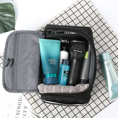 FUDEAM Polyester Business Storage Bag – Portable Toiletries Organizer, Travel Cosmetic Bag, Hanging Waterproof Wash Pouch for Men & Women