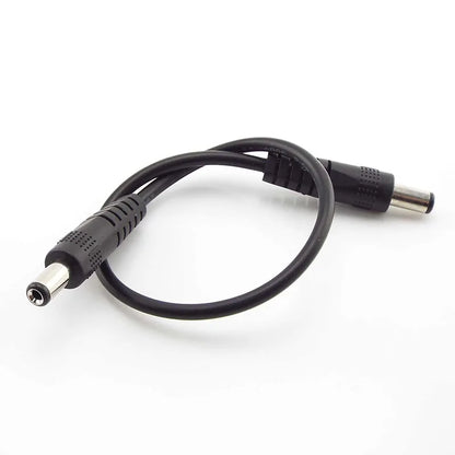 12V 3A DC Male-to-Male Power Cable - 5.5×2.1mm CCTV Adapter Extension Cord 0.5M/1M/2M