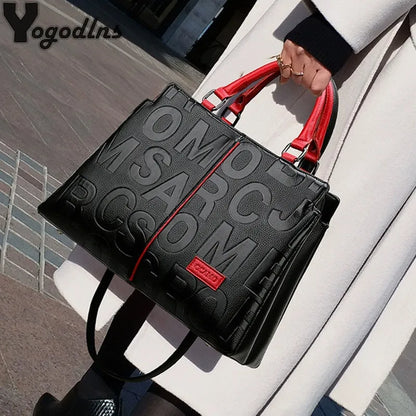 PU Leather Casual Crossbody Bag for Women - Luxury Designer Tote Handbag, Large Capacity Travel Shoulder Sac