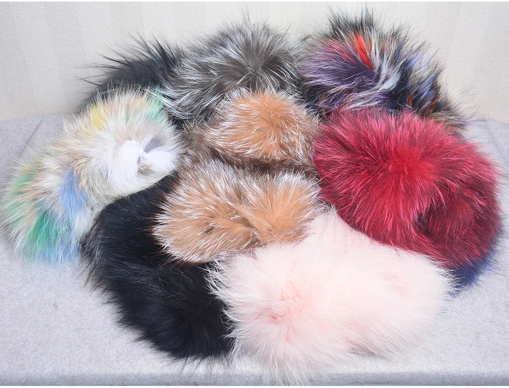 2025 Real Fox Fur Scarf and Headband – Luxury Winter Neck Warmer for Women, 100% Natural Fur, Elastic Ring Muffler