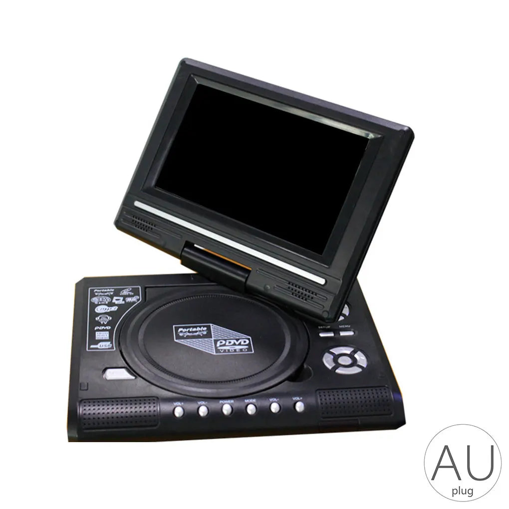 7.8-Inch DVD Player – Multimedia CD Player with 270° Rotation Screen, Remote Control, Travel Theatre (US/UK/AU/EU Plug)