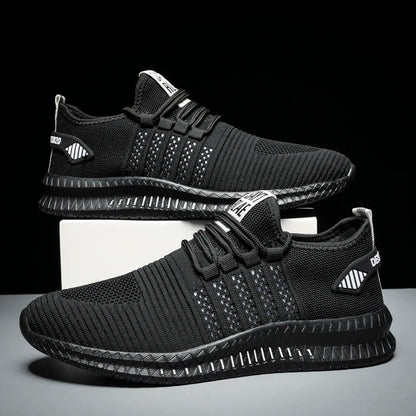 Men’s Lightweight Fashion Sneakers - Breathable Lace-Up Casual Walking Shoes