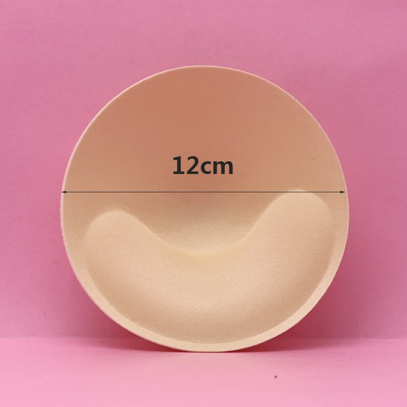 2 Pairs Sponge Bra Pads: Push-Up Breast Enhancer Inserts for Swimsuit Bikini Padding - Removable Chest Cup Pads