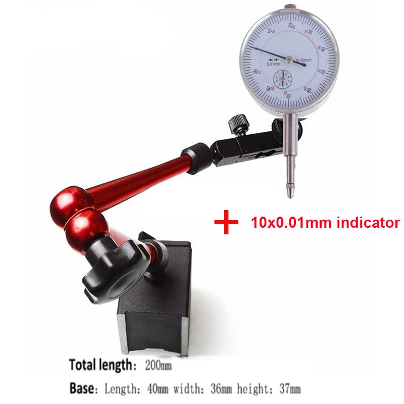 Hot Dial Indicator with Universal Magnetic Stand | 0.8mm & 10mm Dial Test Comparator for Equipment Calibration