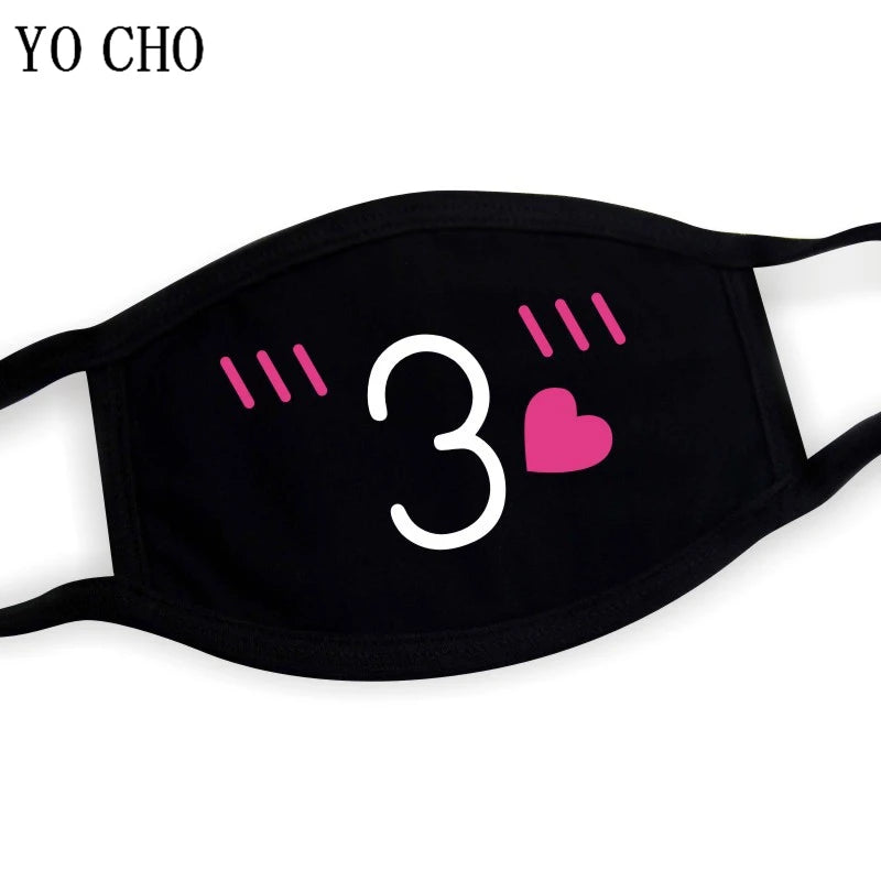 YO CHO Unisex Cotton Dust Mouth Mask – Anime Cartoon Respirator, Warm Mouth Muffle, Perfect Birthday Party Gift