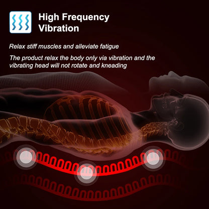 KLASVSA Electric Back Massager Cushion – Heated Vibrating Massage Chair for Lumbar & Neck Pain Relief at Home, Office, Car