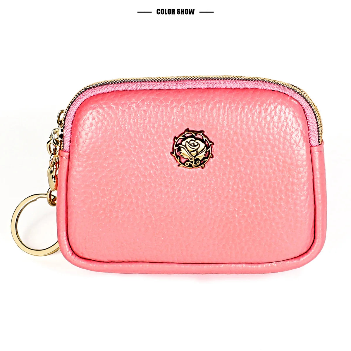 Senorita Genuine Leather Women’s Coin Purse – Double Zipper Small Wallet