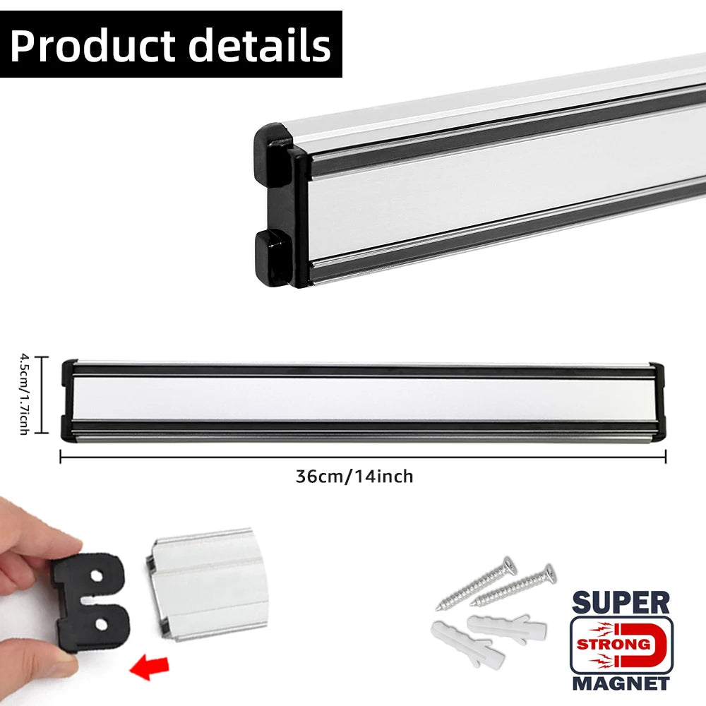 Magnetic Knife Holder Strip – Wall Mount Strong Magnetic Kitchen Knife Storage Organizer