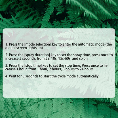 Intelligent Spray System for Reptiles – Mist Rainforest Tank Kit with Electronic Timer, Fogger & Humidifier for Terrariums