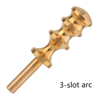 LMDZ Leather Burnisher – Pointed & Flat Tip Edge Tool for Slicking & Burnishing Brass Leathercraft