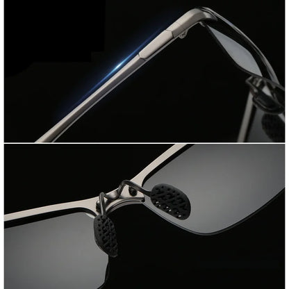 Photochromic Polarized Sunglasses for Men – Color-Changing Driving Glasses for Day & Night Vision