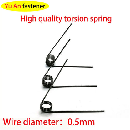 V-Spring 0.5mm Wire Diameter – Small Torsion Hairpin Spring 60°/90°/120°/180°, 10pcs