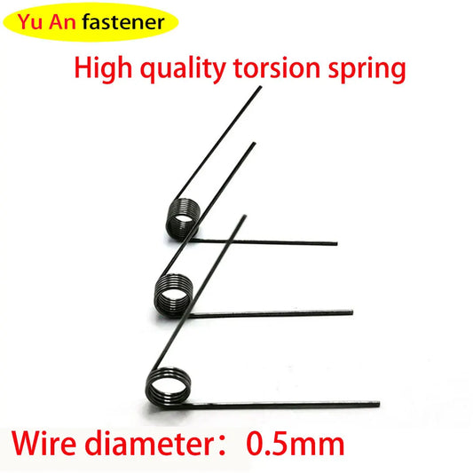 V-Spring 0.5mm Wire Diameter – Small Torsion Hairpin Spring 60°/90°/120°/180°, 10pcs
