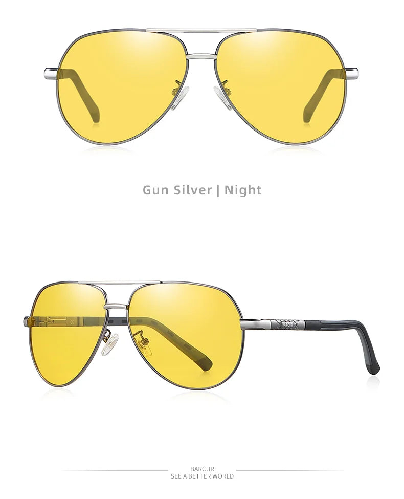 BARCUR Aluminum Vintage Polarized Sunglasses – Classic Men’s & Women’s Driving Shades, UV Protection Eyewear