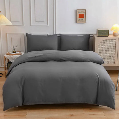 New Design Dark Green Bedding Set - Duvet Cover, Bed Sheet & Pillowcase, King/Queen/Full/Single Size (Excluding Filler), 3/4pcs