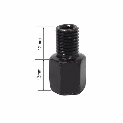 Pair Black Motorcycle Mirror Adapters M10 & M8 – 8mm/10mm Rearview Mirror Conversion Bolts, Left & Right Thread