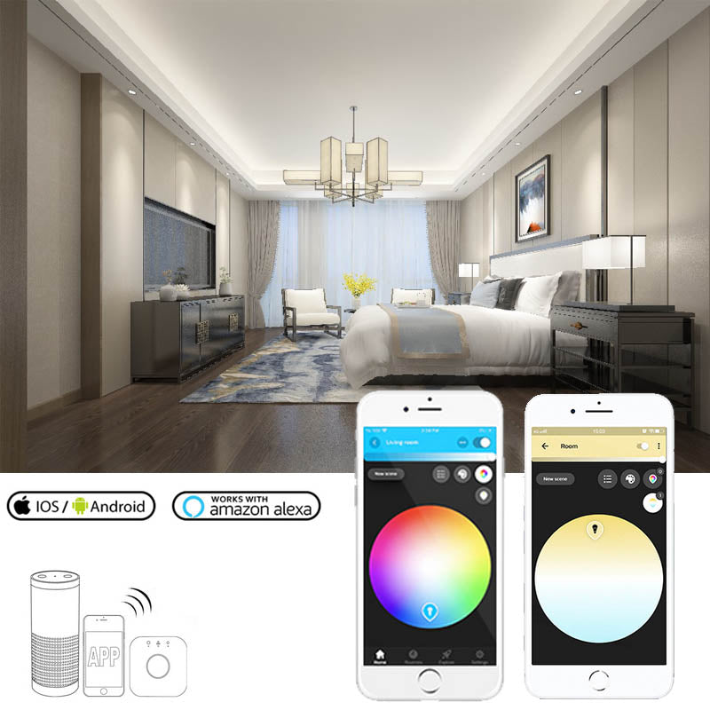 Zigbee 3.0 Smart LED Controller – DC 5V/12V/24V Dimmer for Single Color, CCT, RGB, RGBW & RGBCCT LED Strips, Compatible with Tuya, Alexa & SmartThings