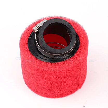 35–60mm Foam Air Filter – Red Elbow Neck Sponge Cleaner for Scooter, Dirt Bike, Motorcycle | Kayo BSE Compatible