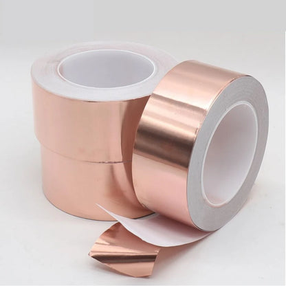 YX 10M Conductive Copper Foil Tape - Single-Sided EMI Shielding Anti-Static Adhesive Repair Tape