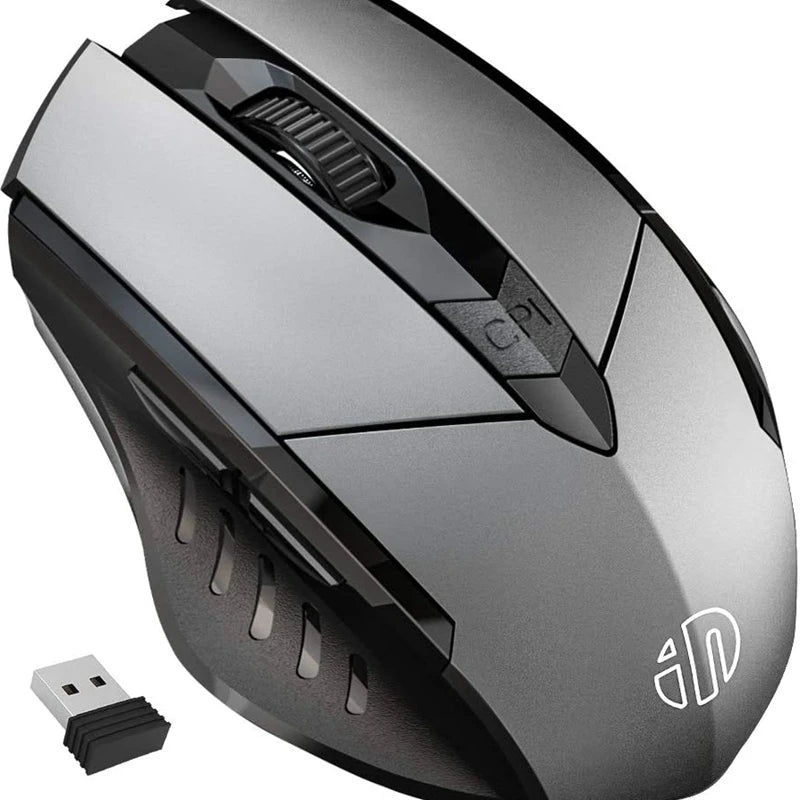 INPHIC Rechargeable Bluetooth Wireless Mouse – 2.4G Silent Office Mouse for PC, Laptop, Tablet & Smartphone