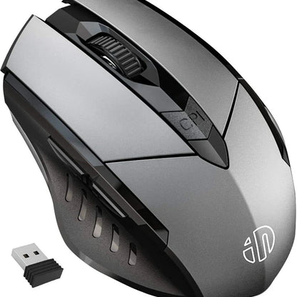 INPHIC Rechargeable Bluetooth Wireless Mouse – 2.4G Silent Office Mouse for PC, Laptop, Tablet & Smartphone