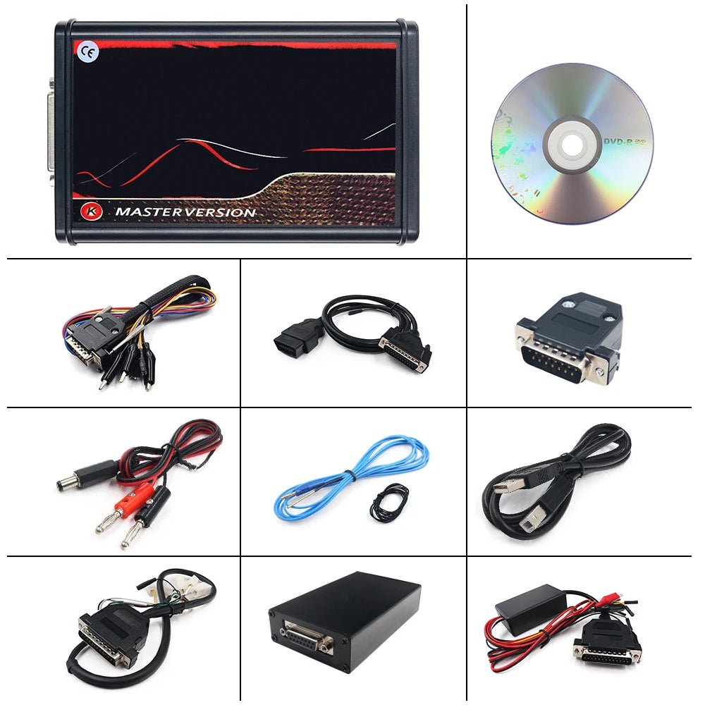 Online Unlimited KESS 2.80 EU Red & KTAG V7.020 OBD2 ECU Chip Tuning Tools – 4 LED Programmer with Version 5.017 Software