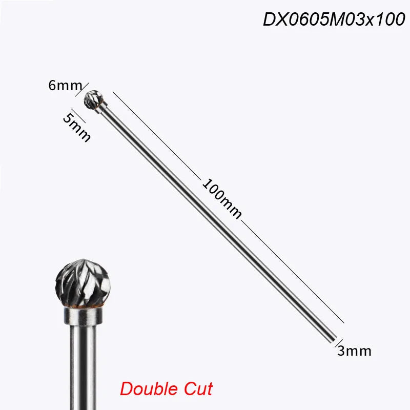 Extra Long 100mm Rotary Rasp File | Carbide Burr Alloy Bits for Metal & Wood Carving | Milling Cutter Drill Abrasive Tool